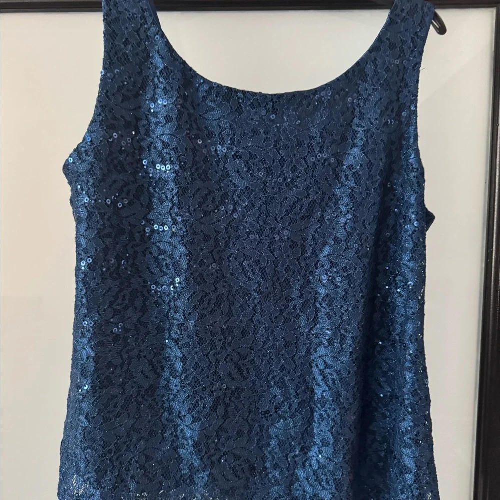 NWT sequins tank top evening large size 12